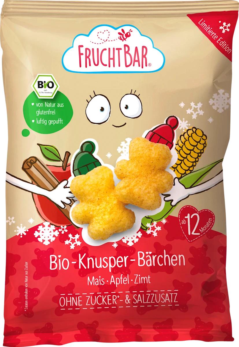 Детский снек FruchtBar Bio Хрустящие мишки из кукурузы с яблоком и корицей 30 г