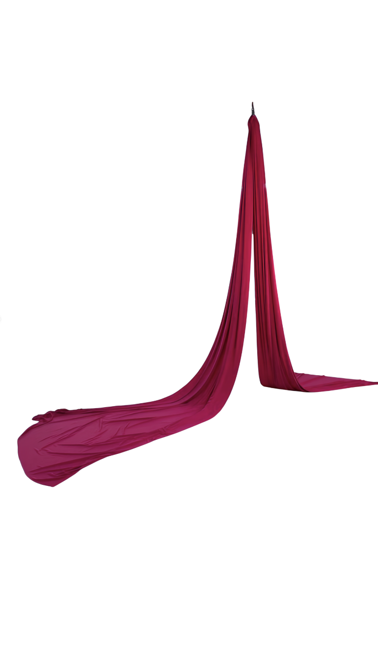 Полотно для аеройоги Zelisko з кріпленням 8 м Малиновий (32966078)