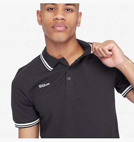 Поло мужское Wilson TEAM II COTTON POLO XL Черный (WRA794302 XL) - фото 4