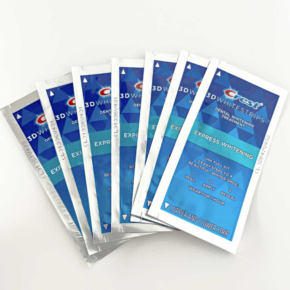Смужки відбілюючі для зубів Crest 3D 1 Hour Express Whitestrips 10 пар смужок без упаковки (34567890) - фото 8