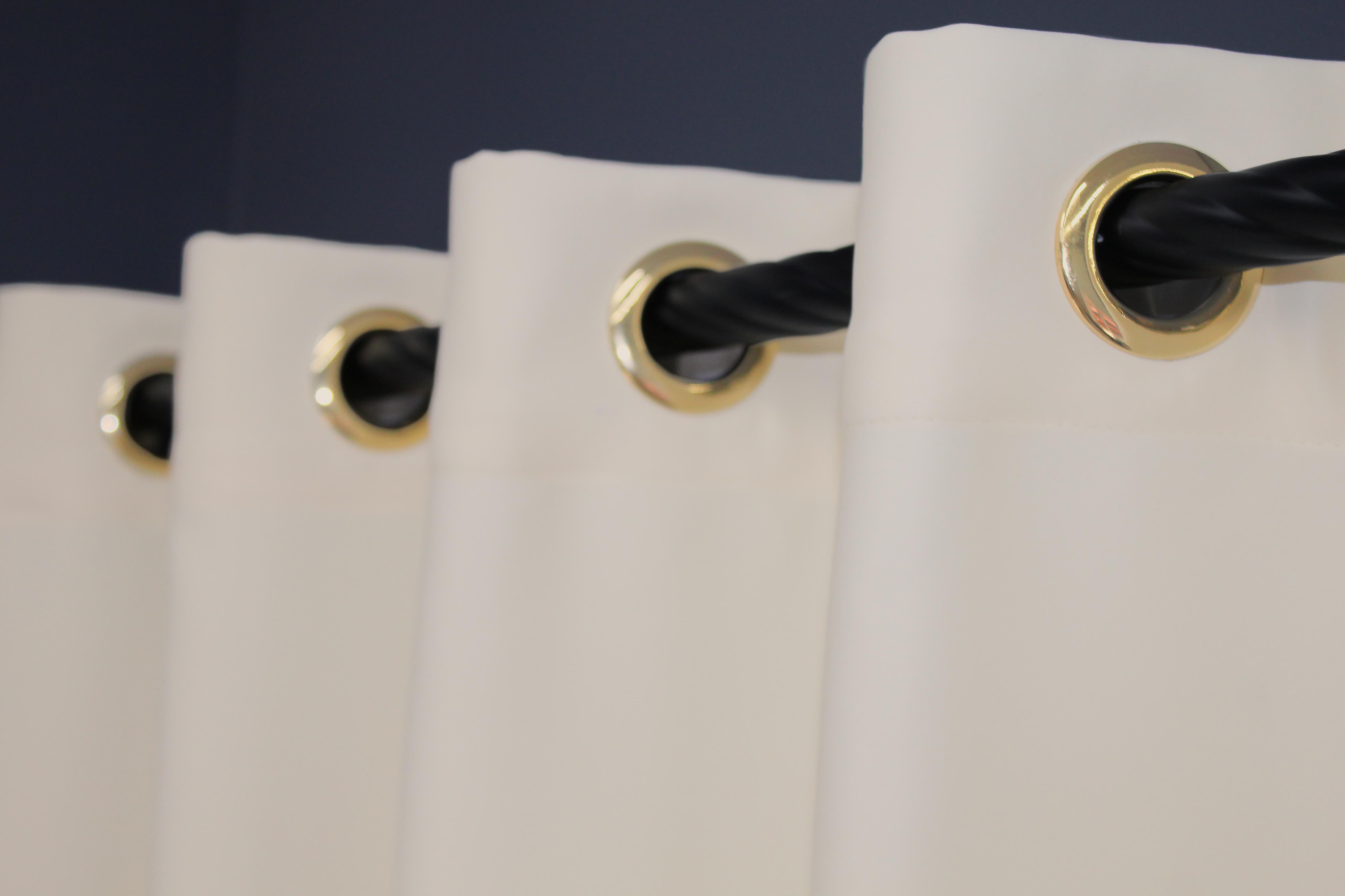 Комплект штор на люверсах VR-Textil Блэкаут Bagema Rvs № 1293ш 150х250 см 2 шт. Кремовый (37-0023) - фото 5