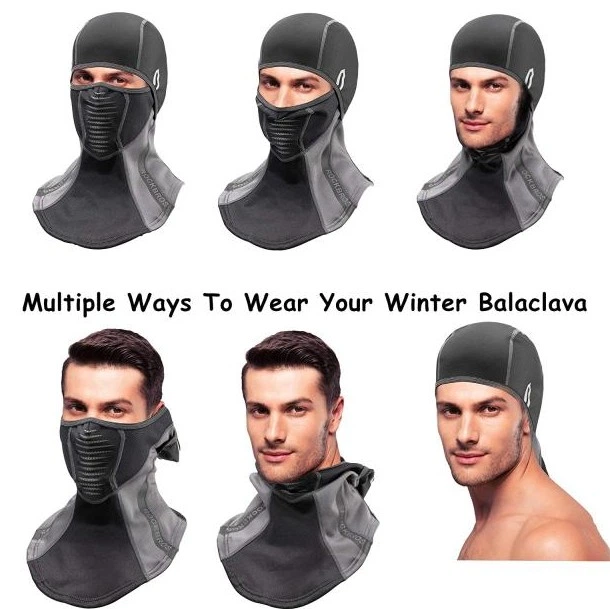 Балаклава RockBros LF7913-1 Чорний із сірим (1881885483) - фото 6 Балаклава RockBros LF7913-1 Чорний із сірим (1881885483) - фото 6