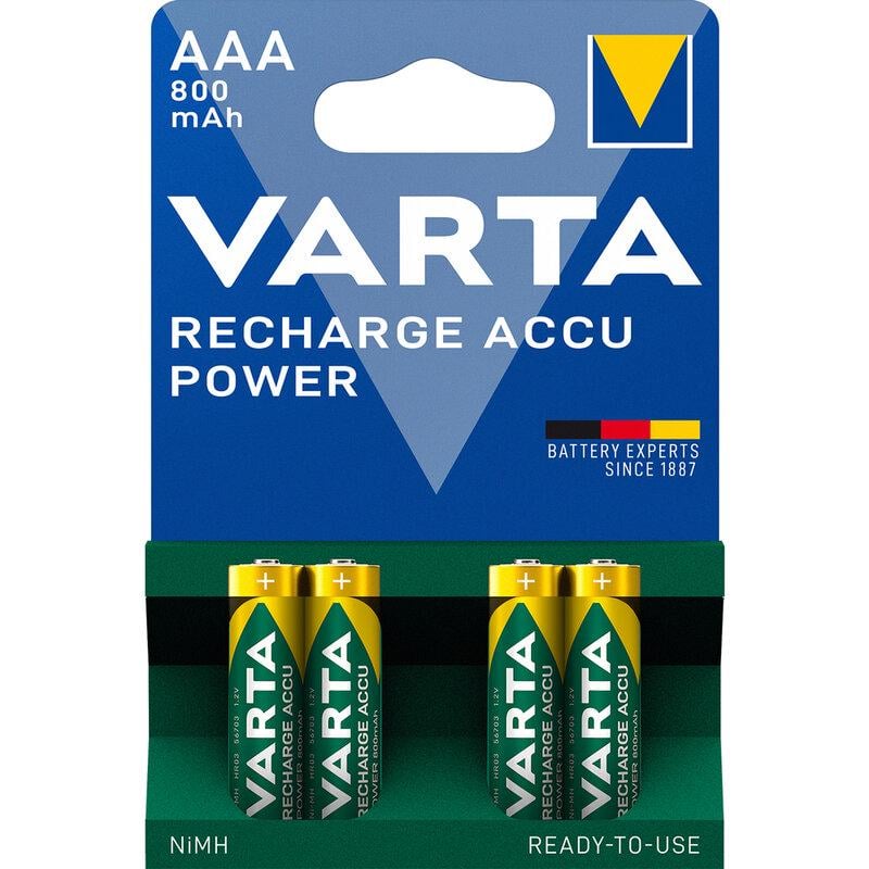 Аккумулятор Varta Recharge Accu Power 56703 AA/HR03 LSD Ni-MH 4 шт. 800 mAh (25994188)