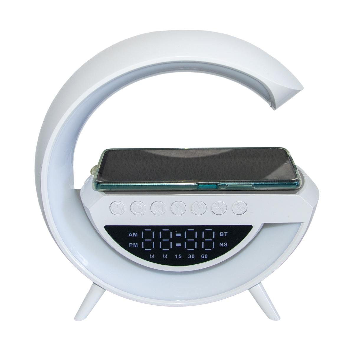 Ночник BT-3401 с Bluetooth-колонкой и беспроводной зарядкой (1010946-White)