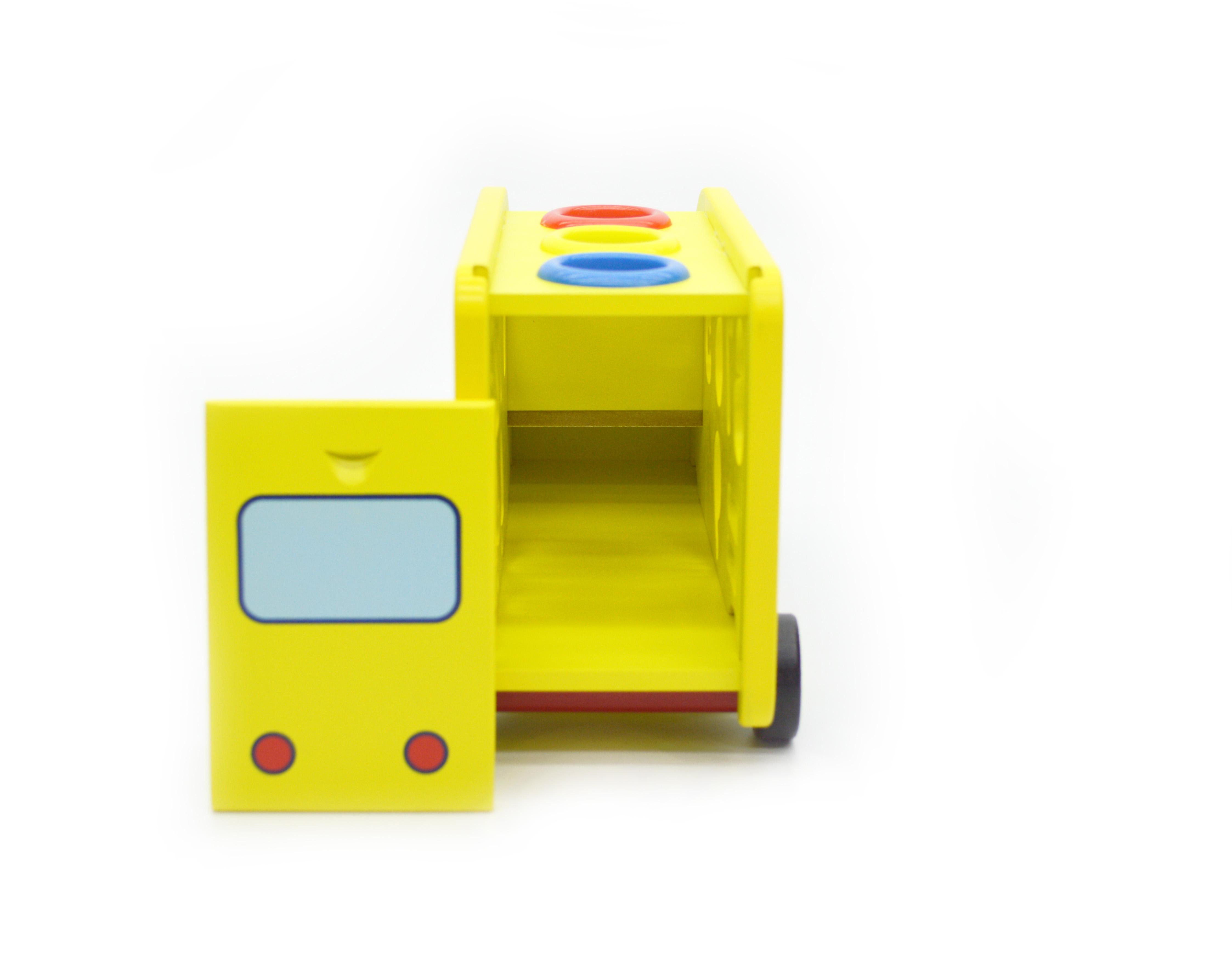 Дерев'яна іграшка автобус-сортер стукалка/каталка 0912 - фото 4 Дерев'яна іграшка автобус-сортер стукалка/каталка 0912 - фото 4