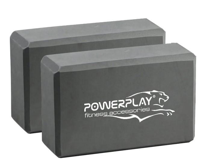 Блоки для йоги PowerPlay 4006 Yoga Brick EVA 2 шт. Серый (PP_4006_Grey_2in)