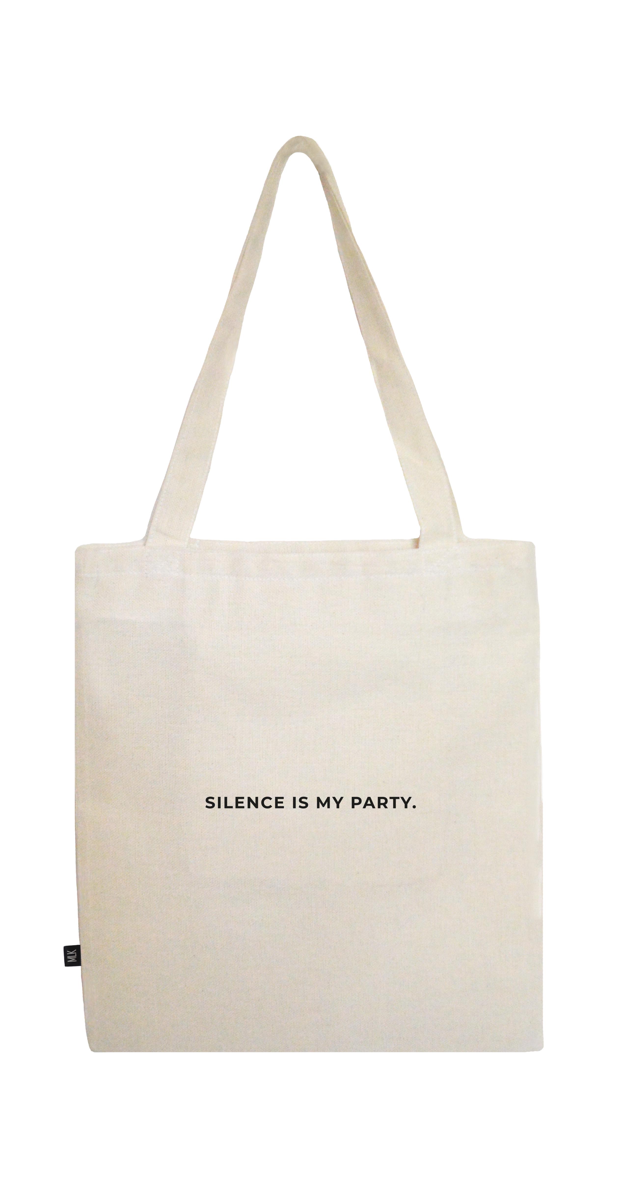 Шопер MLK "Silence is my party" Бежевий (28064413)