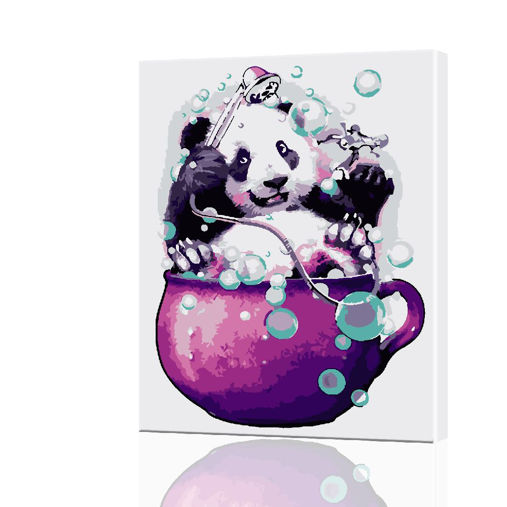 Картина по номерам ArtSale Веселая панда PBN0021 30х40 см