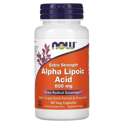Альфа-липоевая кислота NOW Alpha Lipoic Acid 600 мг 60 caps (NOW-03046)