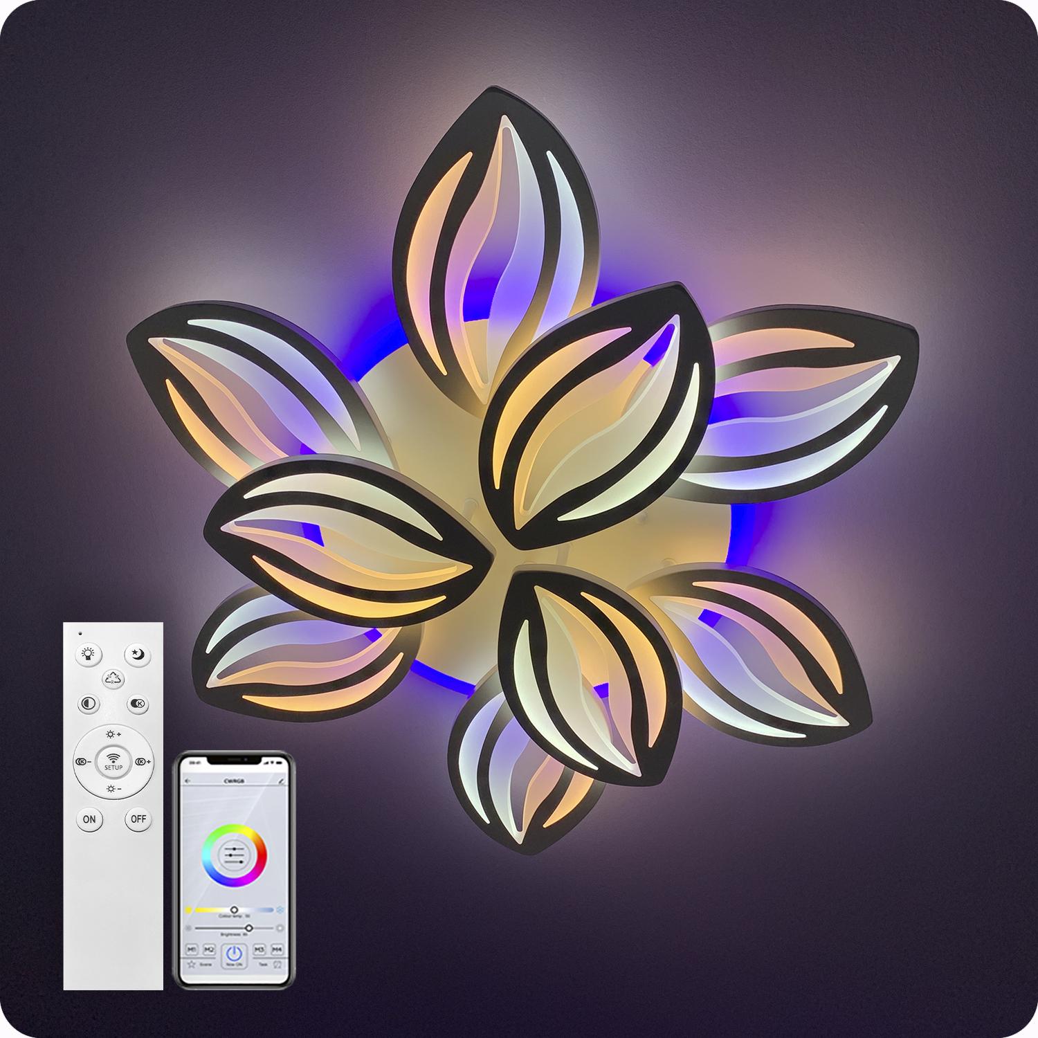 Люстра світлодіодна 517 Light 3color з пультом 180 Вт Білий (01755) - фото 5 Люстра світлодіодна 517 Light 3color з пультом 180 Вт Білий (01755) - фото 5