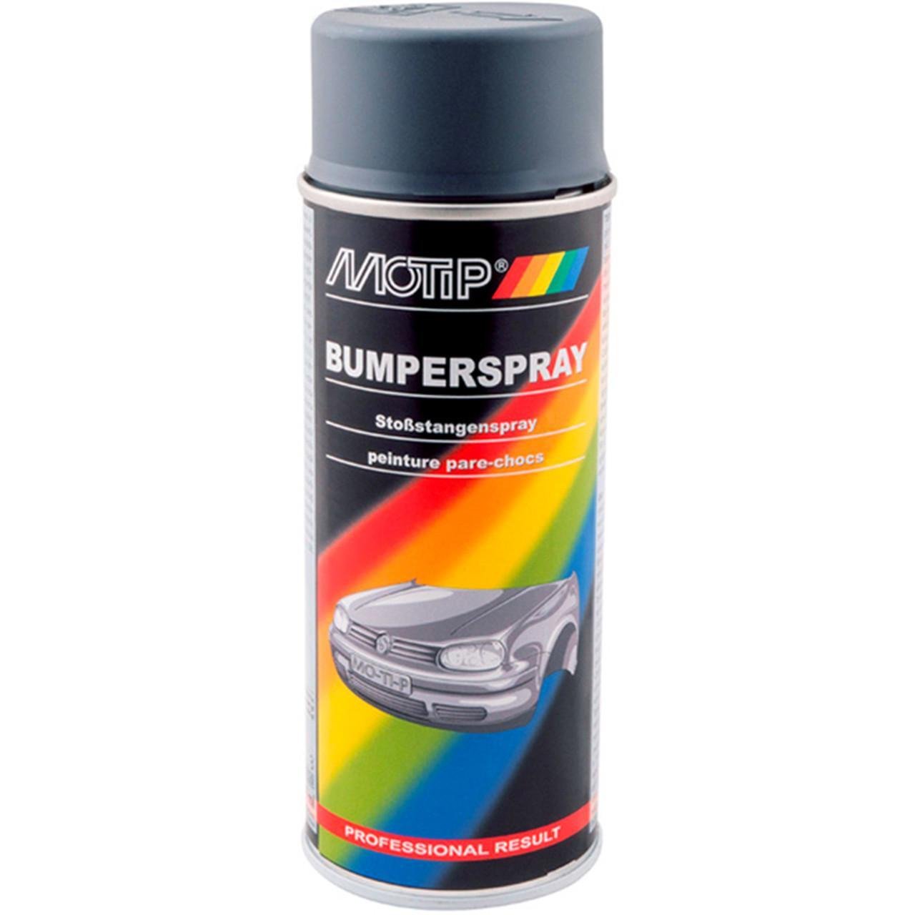 Аэрозольная краска эмаль для пластика Motip Bumperspray 400 мл Темно-серый - фото 1