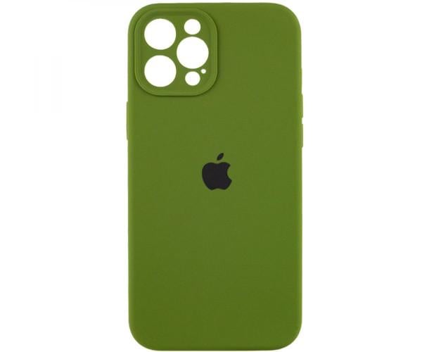 Чохол накладка Silicone Case Full Camera with Frame для Apple iPhone 13 Pro Max 45.Army green