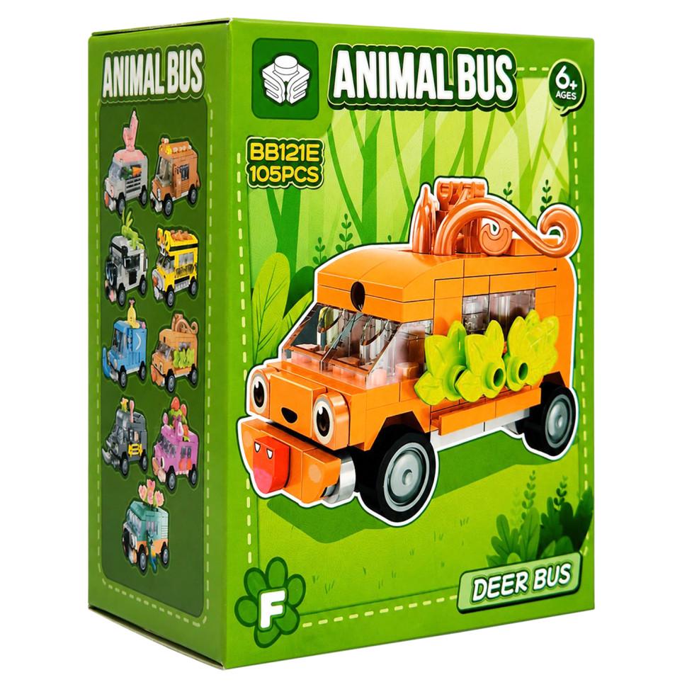 Конструктор детский Deer Bus BB121E-F серии Animal Bus 105 дет.