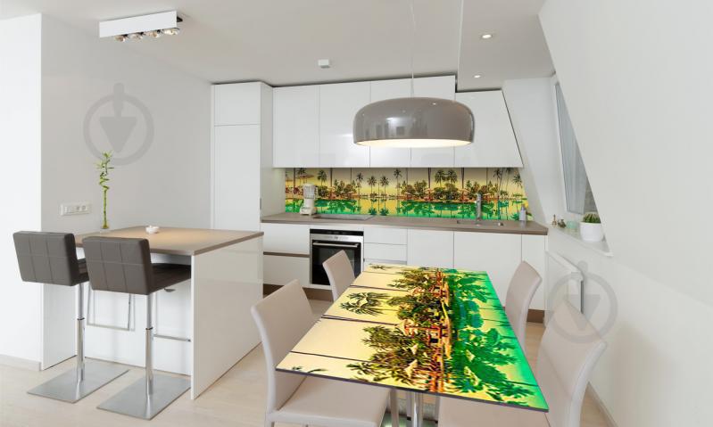 Наклейка виниловая на стол Zatarga «Тропический отдых» 600х1200 мм Z180713st