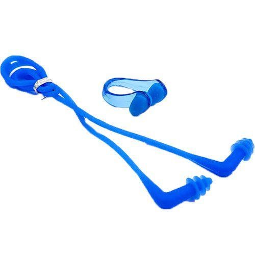 Беруши для плавания и зажим для носа HN-4B Синий (60429052)