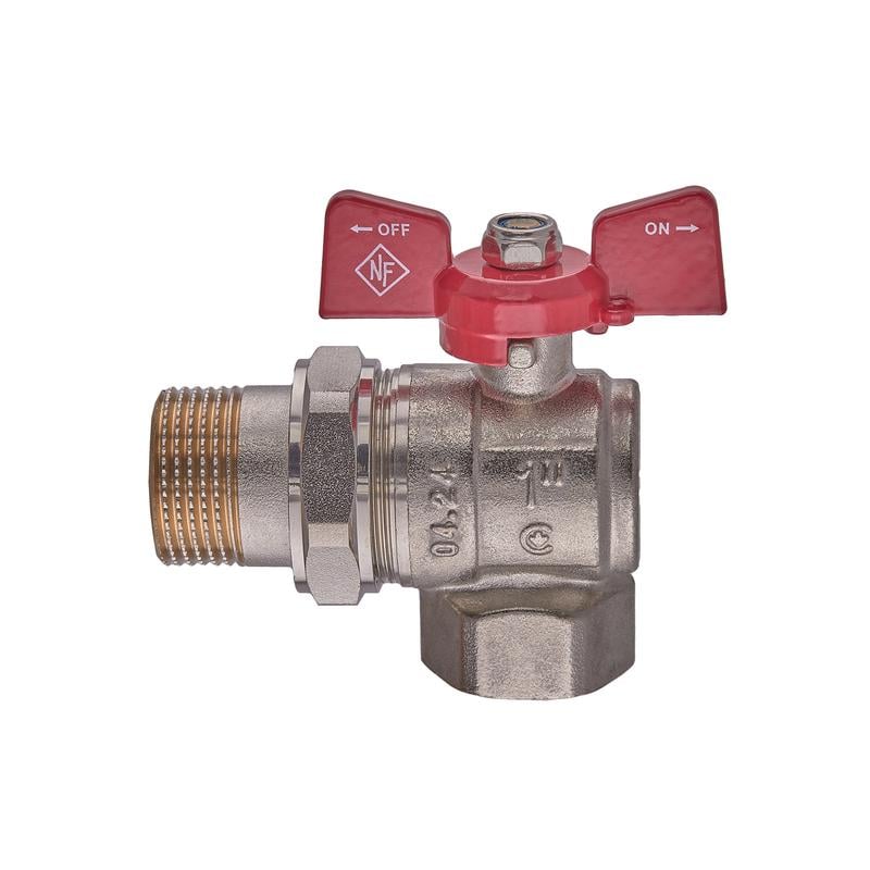 Кран шаровой с американкой Nolf classic NFC.941-10-1" FM угловой В/С ГШМ ручка бабочка латунь Красный (OL-NF3157) - фото 1 Кран шаровой с американкой Nolf classic NFC.941-10-1" FM угловой В/С ГШМ ручка бабочка латунь Красный (OL-NF3157) - фото 1