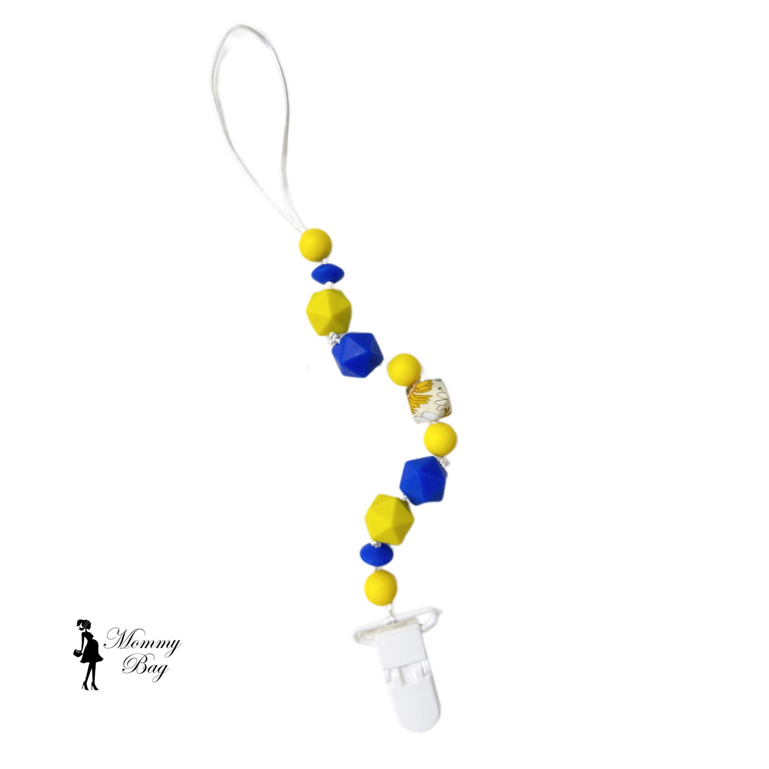 Держатель для пустышки Mommy Bag Желто-голубой (143975) - фото 2 Держатель для пустышки Mommy Bag Желто-голубой (143975) - фото 2