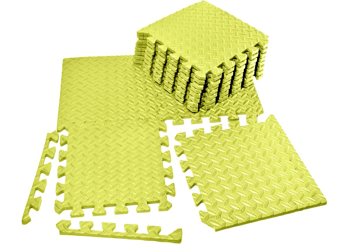 Татами мат EasyFit хвост ласточки 8 шт. 30х30х1 см Желтый (EF-1950-30-Y) - фото 3