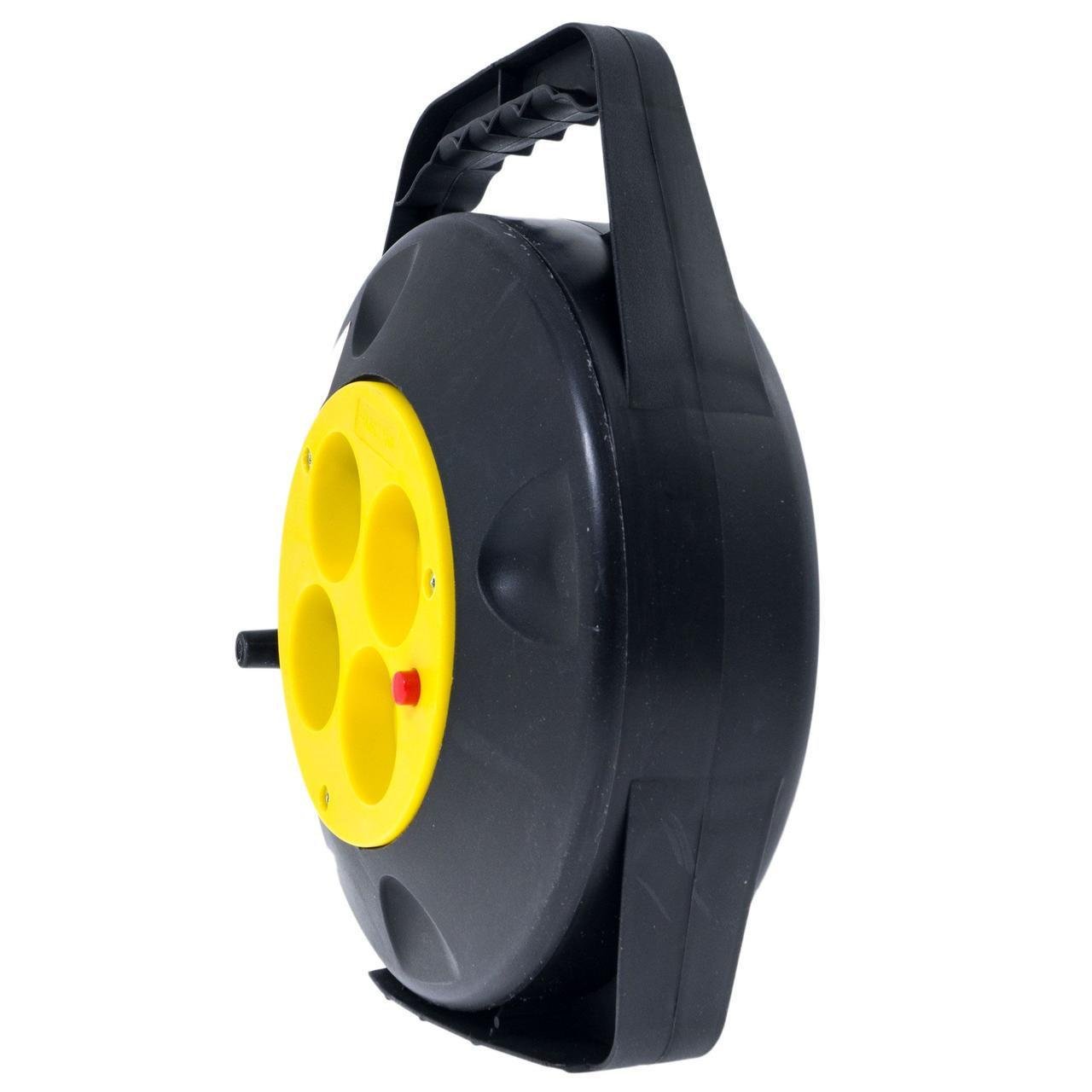 Удлинитель на катушке Quantum из термореле 4 розетки без заземления 10 м 2x1,0 10А 230 B 2500 Вт (удл10м) - фото 3