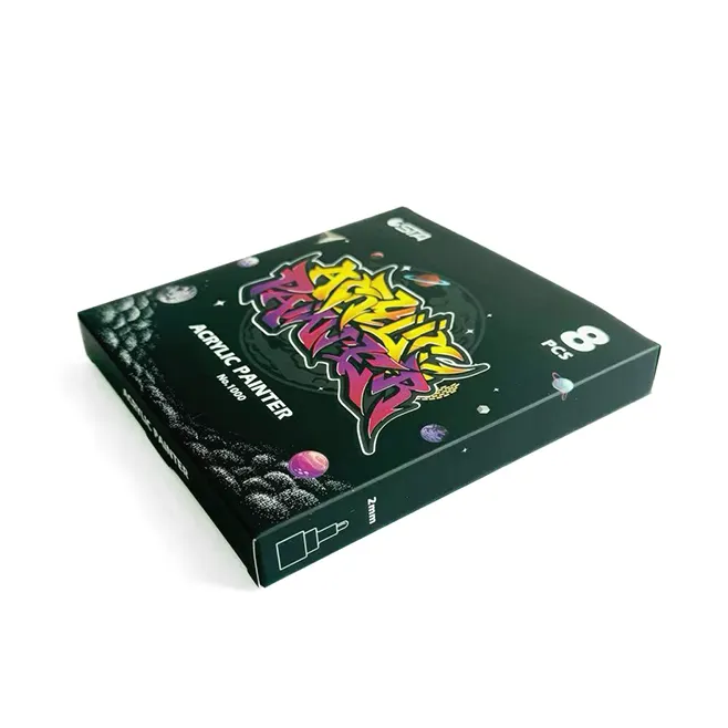 Набор маркеров для рисования акриловых Glitter 8 цветов