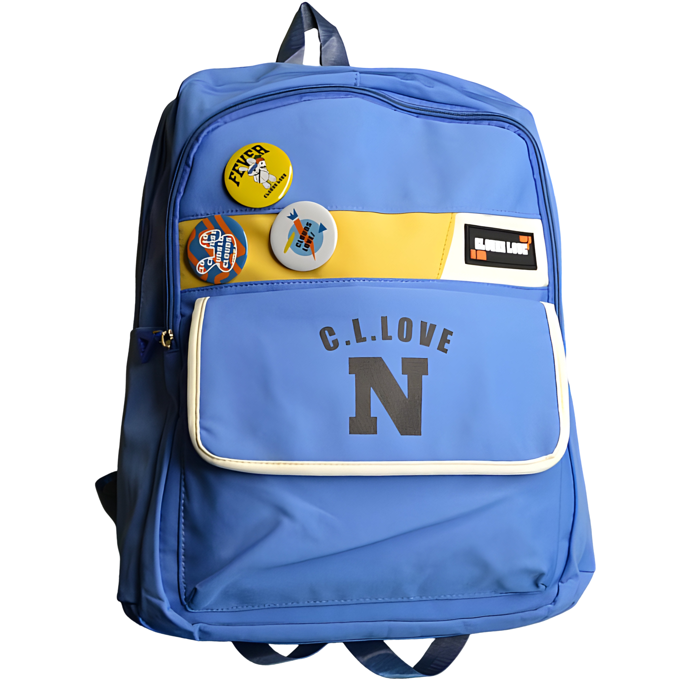 Шкільний рюкзак Love зі значками Блакитний (23-9)