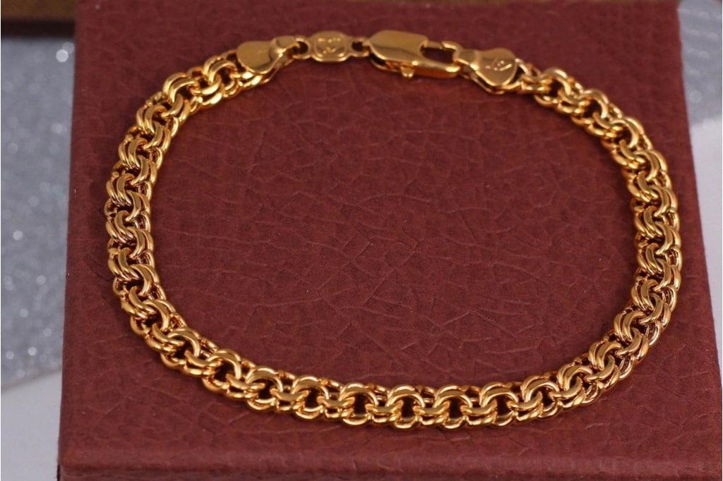 Браслет Xuping Jewelry круглый бисмарк 19 см 6 мм Золотистый (29877003)