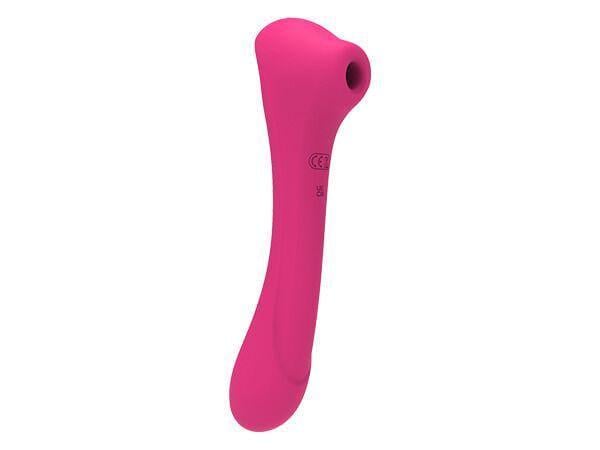 Вибратор и стимулятор вакуумный клиторальный 2в1 Alive Quiver обновленная модель Pink Magenta (SO6017)