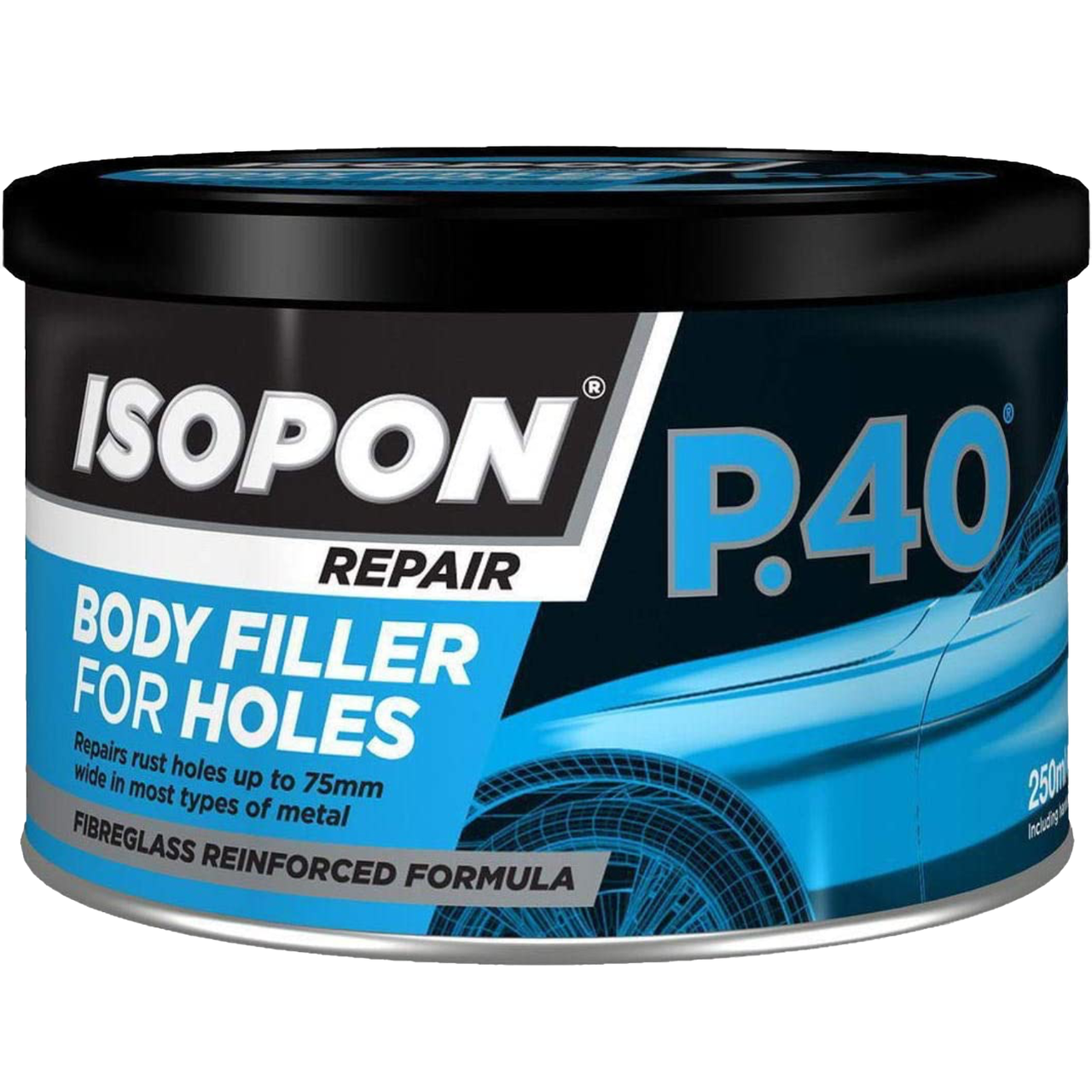 Шпатлевка для ремонта отверстий со стекловолокном ISOPON P.40 Body Filler for Holes 250 мл