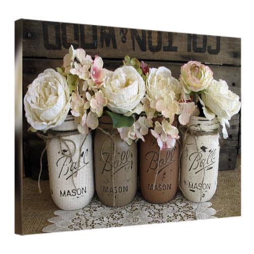 Картина на холсте Белые цветы 45х65 см (H4565_YM019)