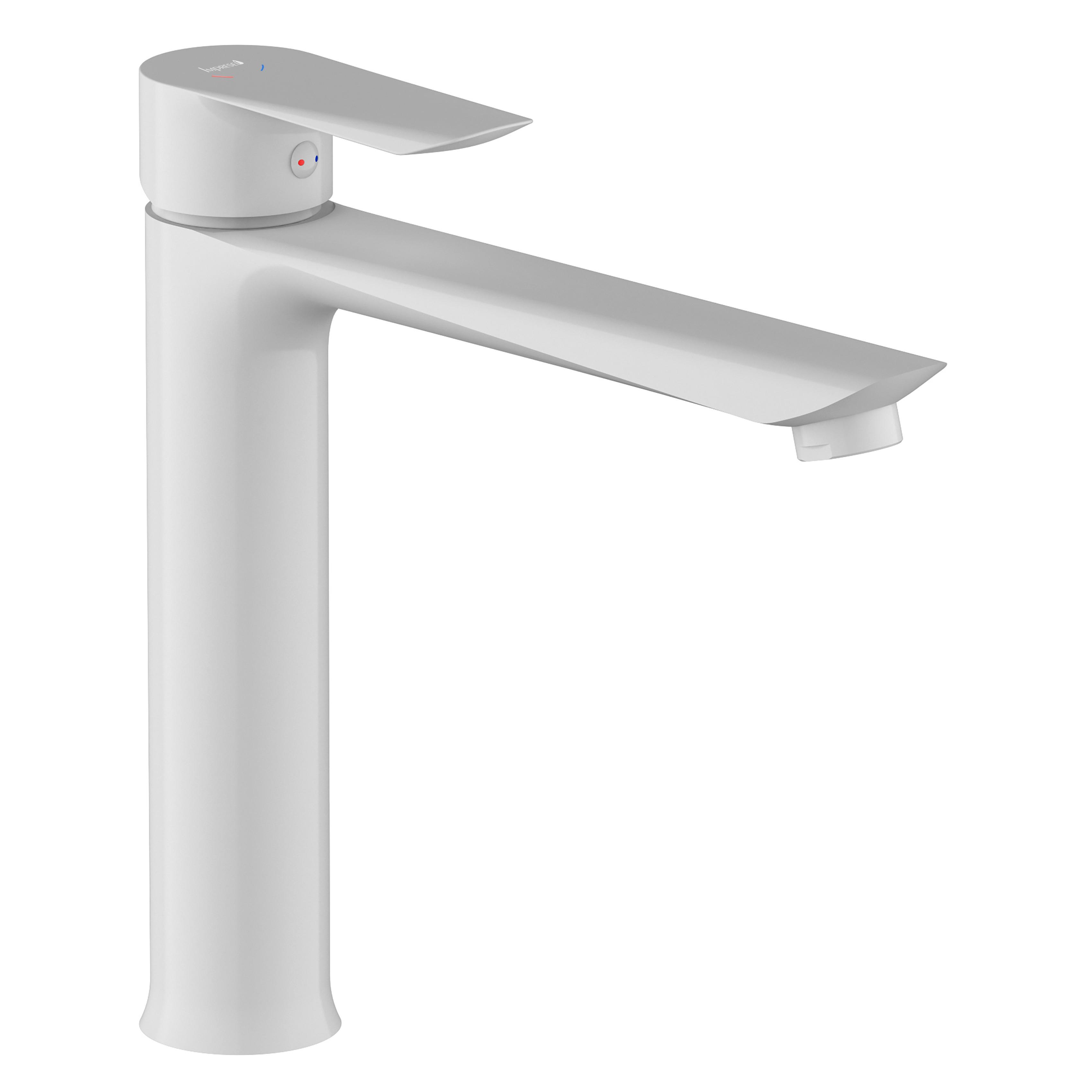 Смеситель для умывальника Imprese VACLAV высокий 35 мм Белый (f03506406AB)