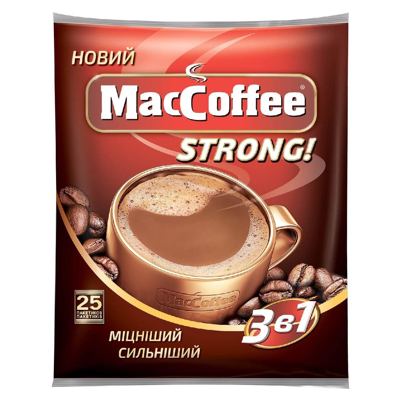 Кофейный напиток MacCoffee 3в1 STRONG 16 г х 25 шт. (maccoffee-strong)