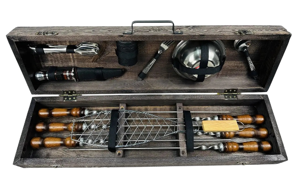 Набір шампурів в кейсі Робінзон 6 шт. (21-10-KS-7704) - фото 2