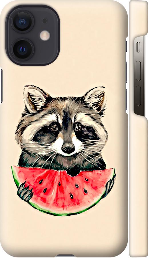 Чехол на iPhone 12 Mini Енотик с арбузом (4605m-2071-42517) Чехол на iPhone 12 Mini Енотик с арбузом (4605m-2071-42517)