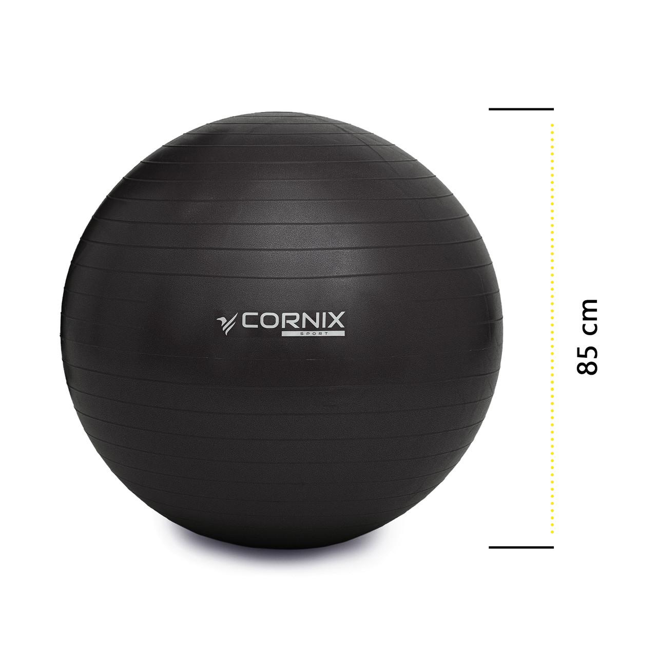 М'яч для фітнесу Cornix Anti-Burst 85 см XR-0260 Black (2514759683) - фото 2 М'яч для фітнесу Cornix Anti-Burst 85 см XR-0260 Black (2514759683) - фото 2