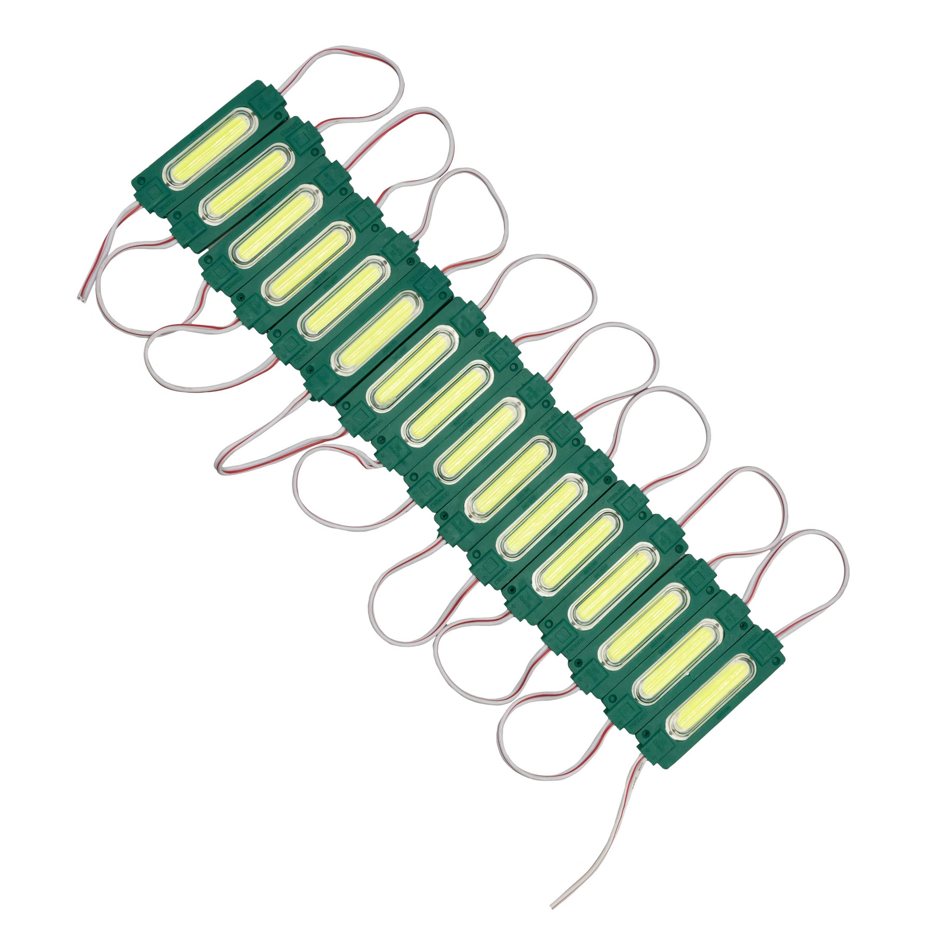 Світлодіодний модуль Prolum COB з лінзою прозорою 12V 2W Зелений (30273863)
