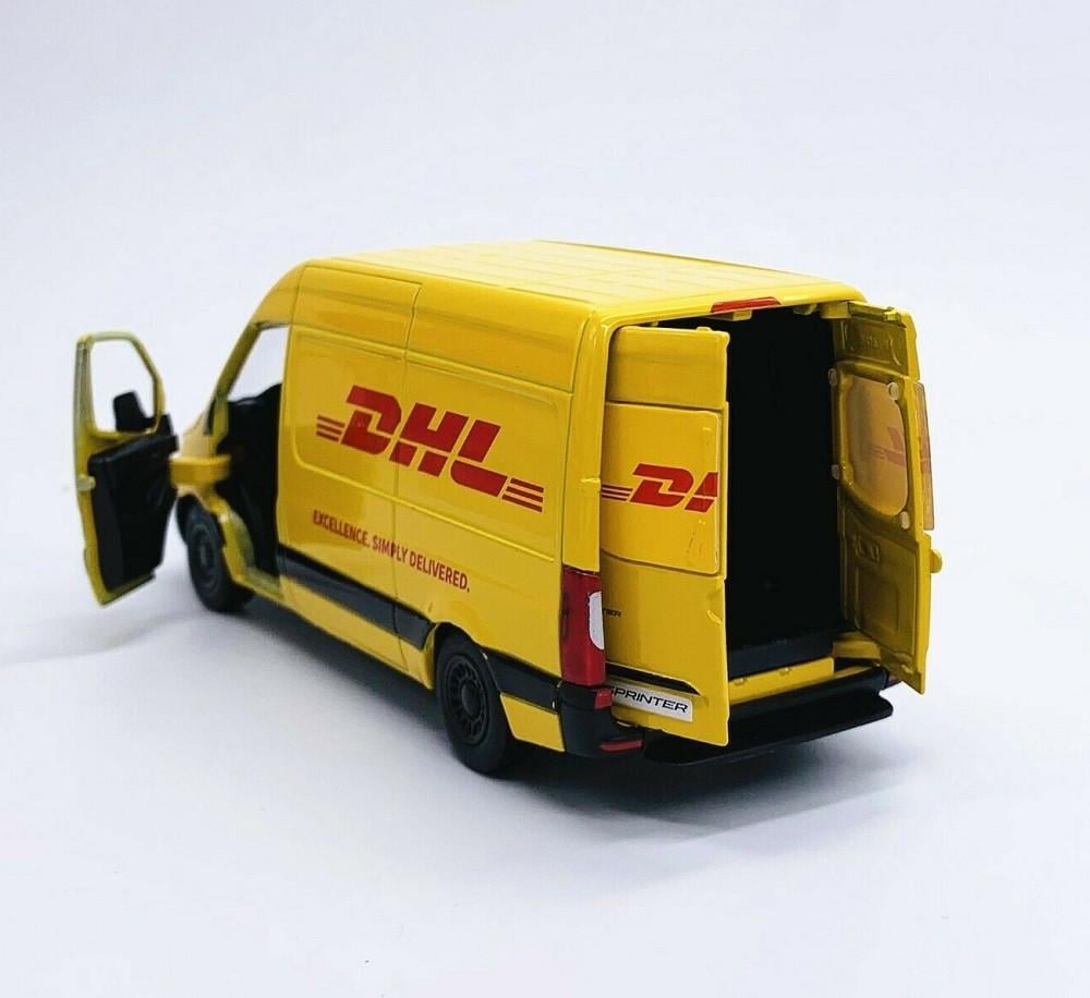 Іграшкова машинка металева Mercedes-Benz Sprinter DHL Edition Жовтий (28443357) - фото 4 Іграшкова машинка металева Mercedes-Benz Sprinter DHL Edition Жовтий (28443357) - фото 4