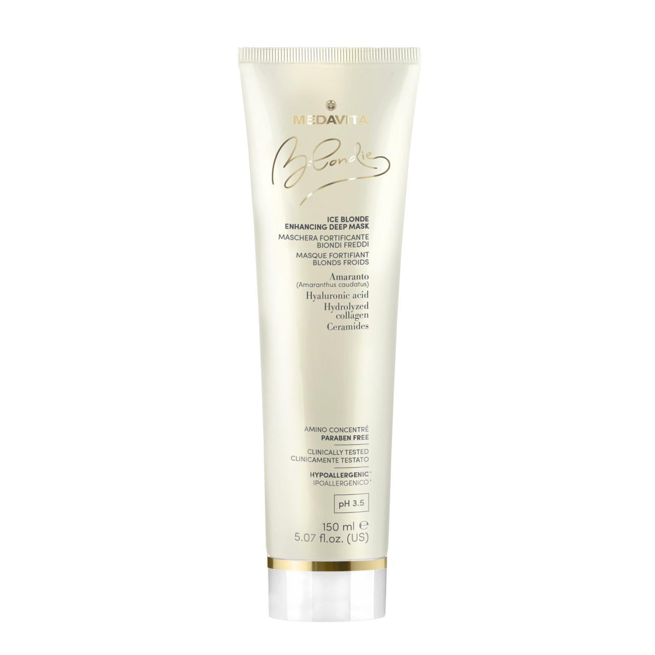 Маска для защиты и усиления холодных оттенков блонда Medavita Blondie Ice Blonde Enhancing Deep Mask (02385)
