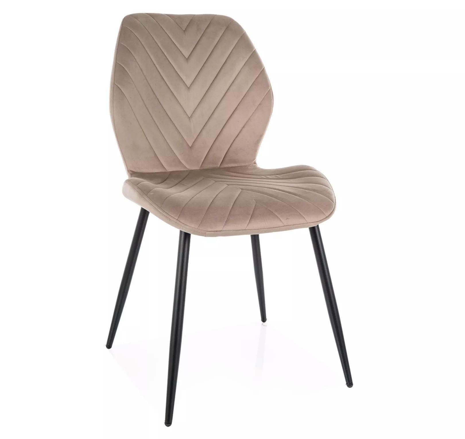 Стул кухонный Signal MIKE VELVET Черный/Темный-бежевый (BL.40MIKEVCCB) - фото 1 Стул кухонный Signal MIKE VELVET Черный/Темный-бежевый (BL.40MIKEVCCB) - фото 1