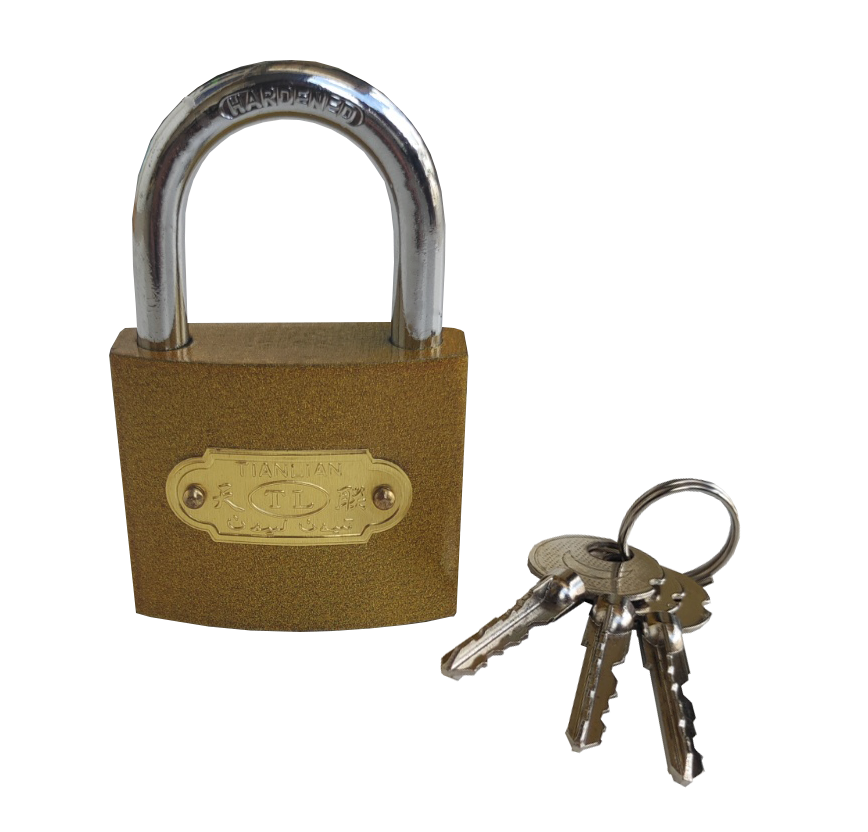 Замок под крестовый ключ 38 мм Желтый (2935)