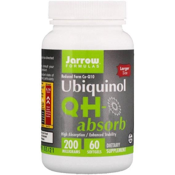 Коэнзим Jarrow Formulas Ubiquinol QH-Absorb 200 мг 60 Softgels