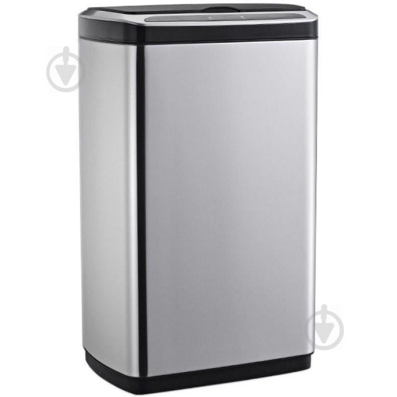 Сенсорное мусорное ведро с внутренним ведром JAH 30 л прямоугольное Серебряный металлик