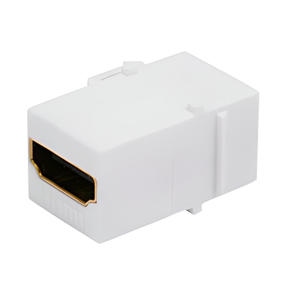 Вставка-кейстон MONOPRICE с проходным адаптером HDMI-FF гнездо-гнездо для мультимедийных настенных панелей Белый (MNKS-HDMI-WH)
