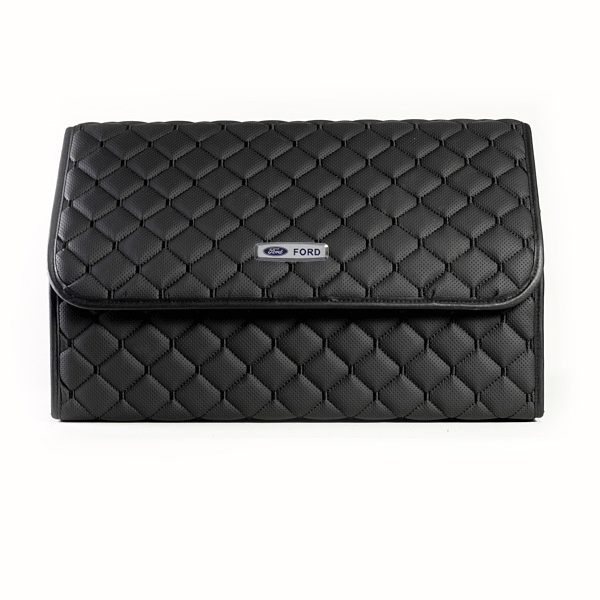 Сумка-органайзер с лого Ford в багажник CarsBAG Экокожа 30x50x30 см Черный (acb-1036-5-30х50х30-019)