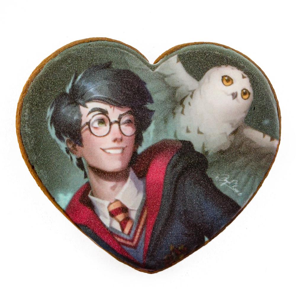 Пряник с принтом Крафт Печенье Гарри Поттер Гарри и Гедвига 45 г