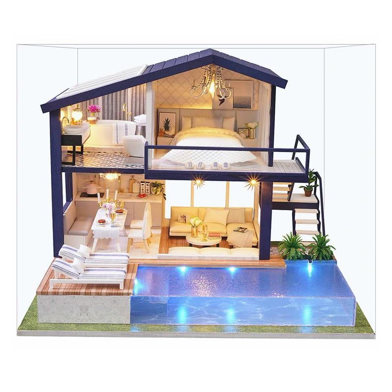 Ляльковий будинок конструктор DIY Cute Room A-066-B Вілла з басейном - фото 2 Ляльковий будинок конструктор DIY Cute Room A-066-B Вілла з басейном - фото 2