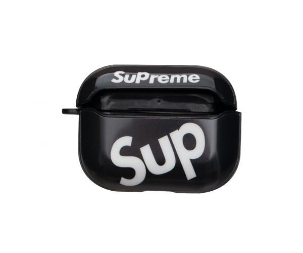 Чехол-футляр для наушников Apple Airpods Pro Glossy Brand Sup Black