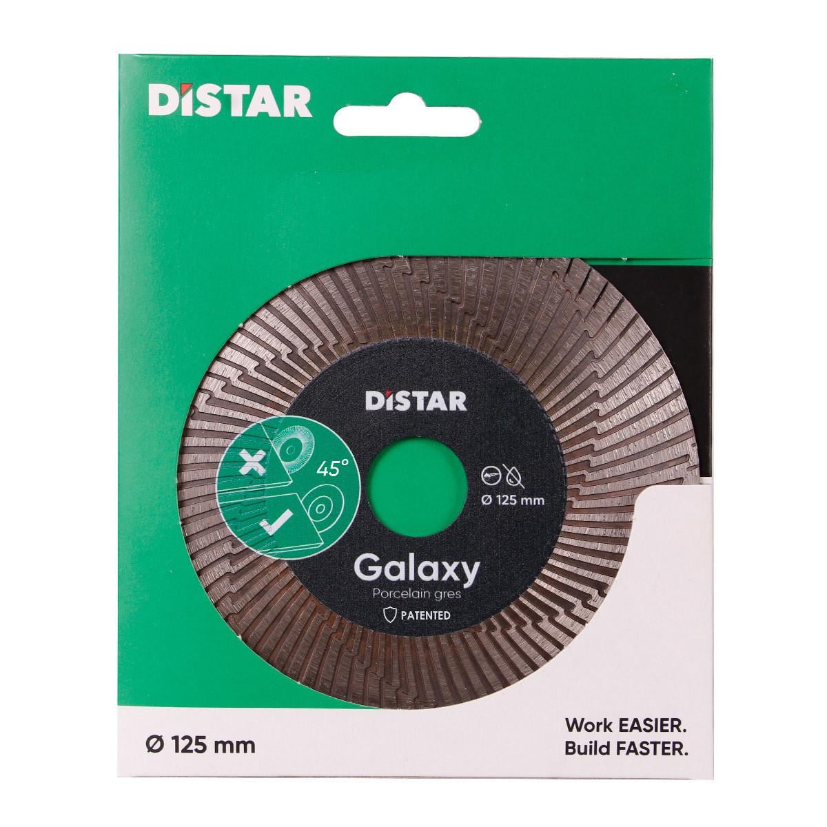 Диск алмазный Distar 125x22,23 Galaxy для резки 45 градусов в керамограните (11120159100)