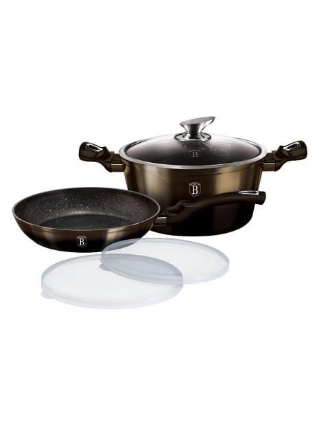 Набір посуду Berlinger Haus Metallic Line Shiny Black Edition 5 пр. (2238493994)