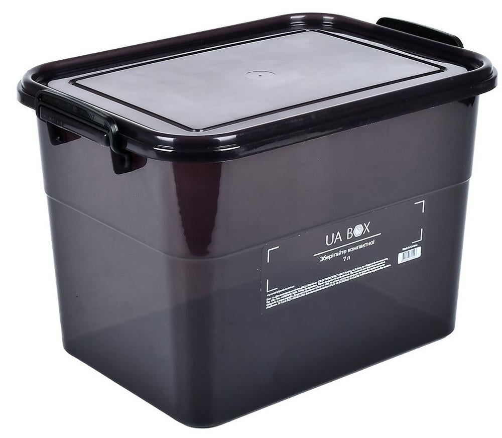 Контейнер харчовий пластиковий з ручками 20,4x28,5x20 см 7 л Black (31611)