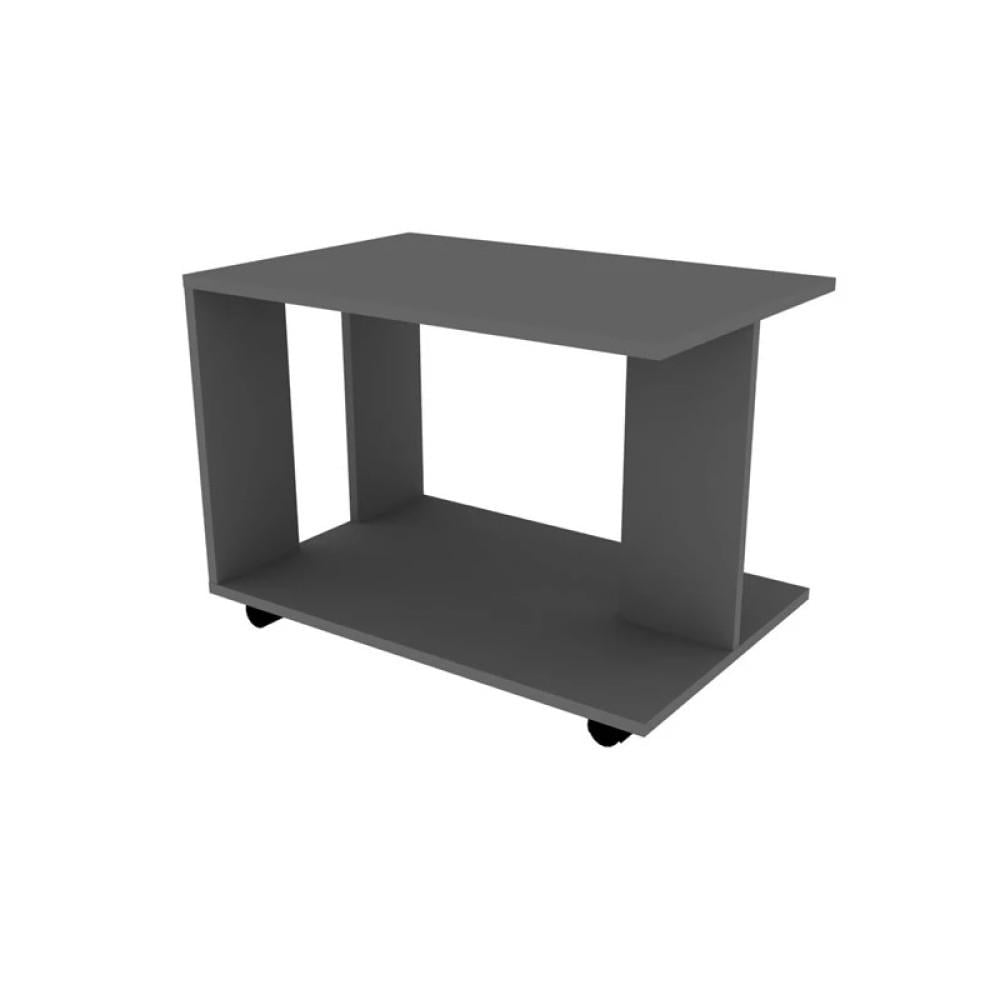 Журнальный столик на колесиках "Фиджи" 675х487х447 мм Антрацит